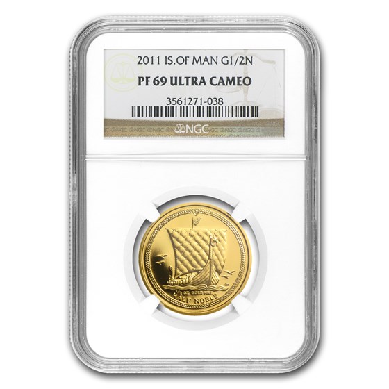 2011 Isle of Man 1/2 oz Gold Noble PF-69 NGC 2011 Isle of Man 1/2 oz Gold Noble PF-69 NGC